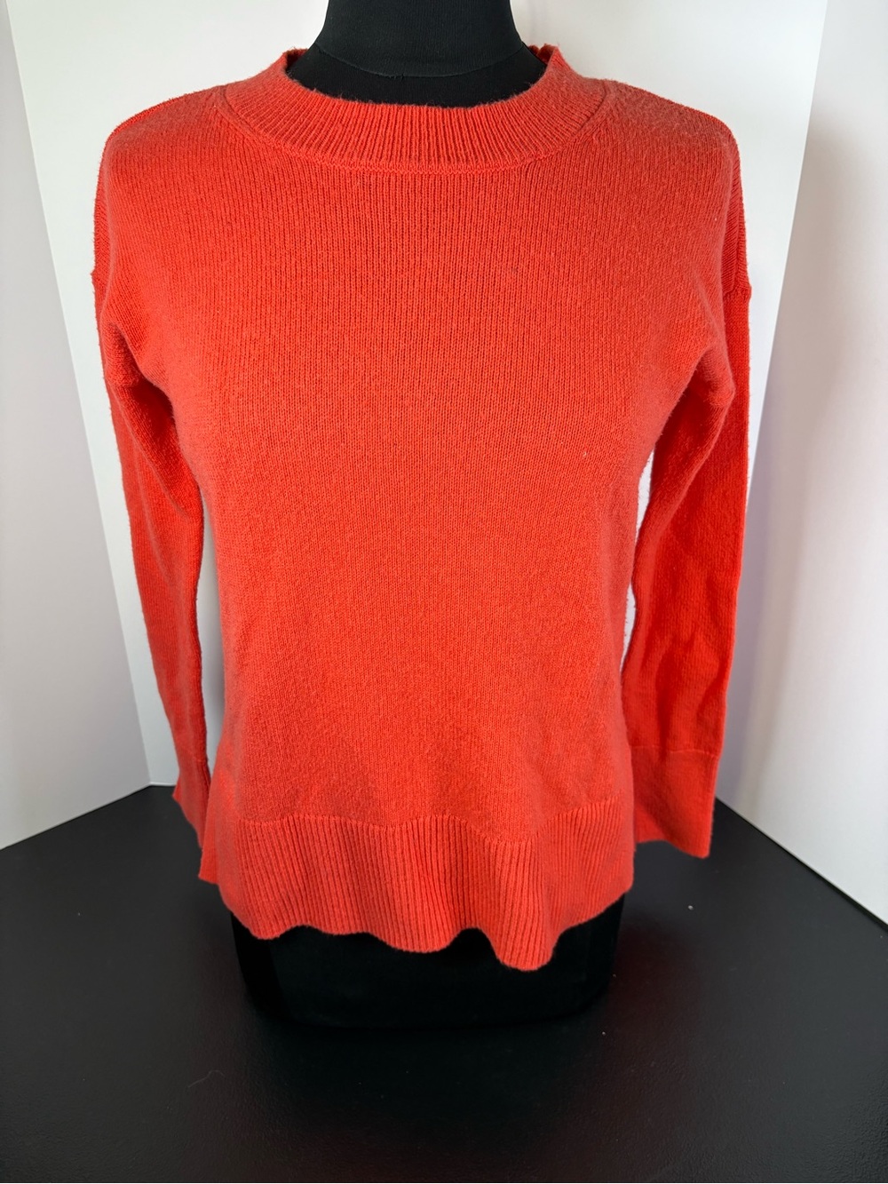 GAP Women's Crewneck Sweater in Bright Orange-Red